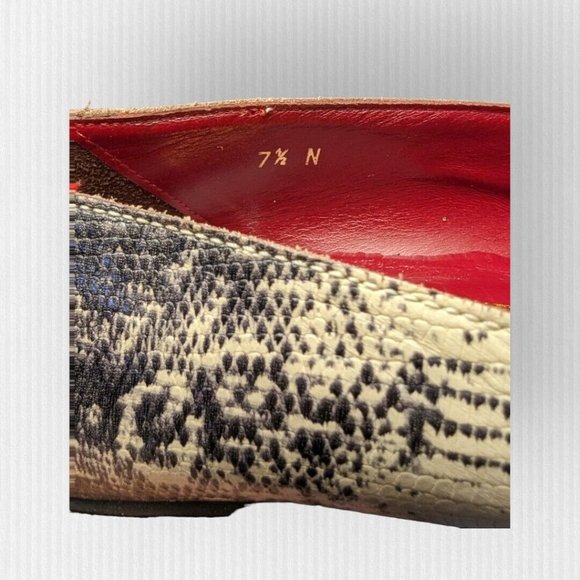 NEW‎ DONALD J PLINER SNAKESKIN-BLOCKED HEEL PUMPS- 7.5 N - Picture 6 of 7